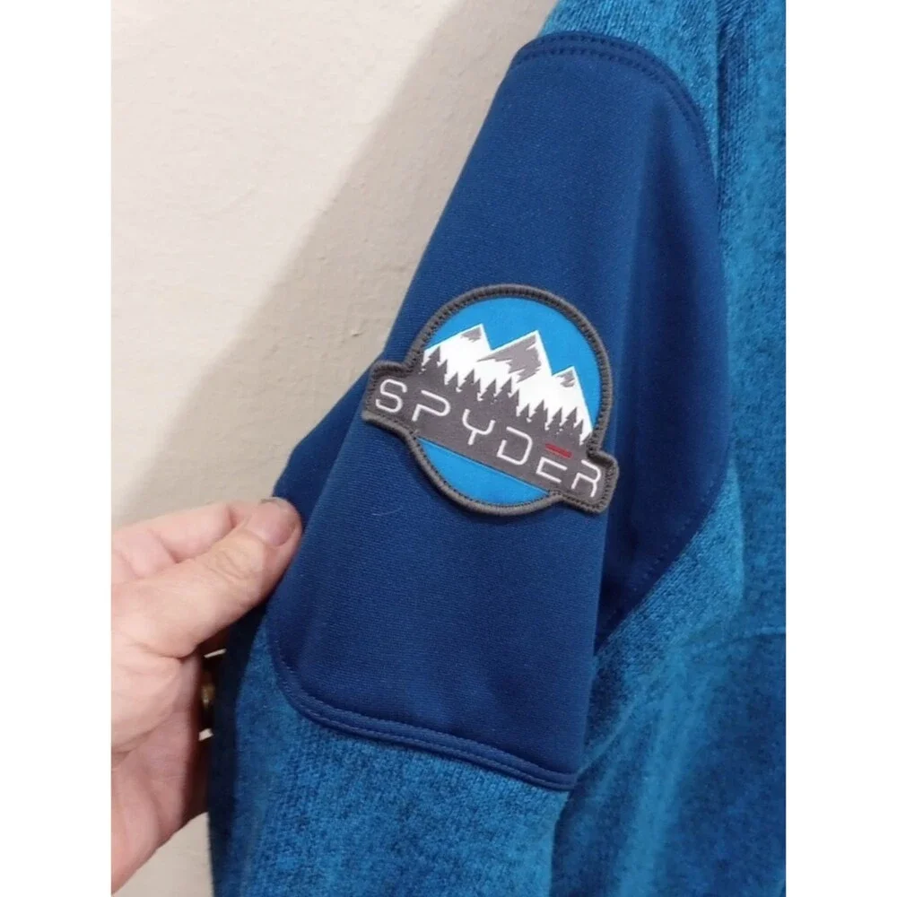 Spyder Empire Blue Fleece Full-Zip Jacket, Men's Size S